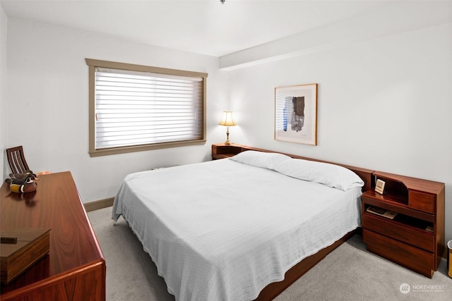 view of carpeted bedroom