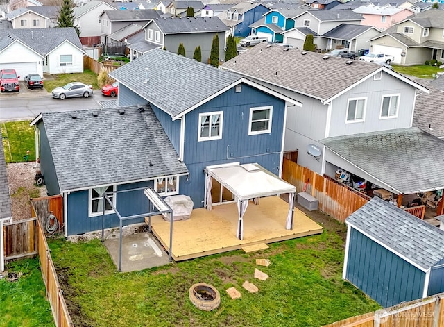 drone / aerial view featuring a residential view