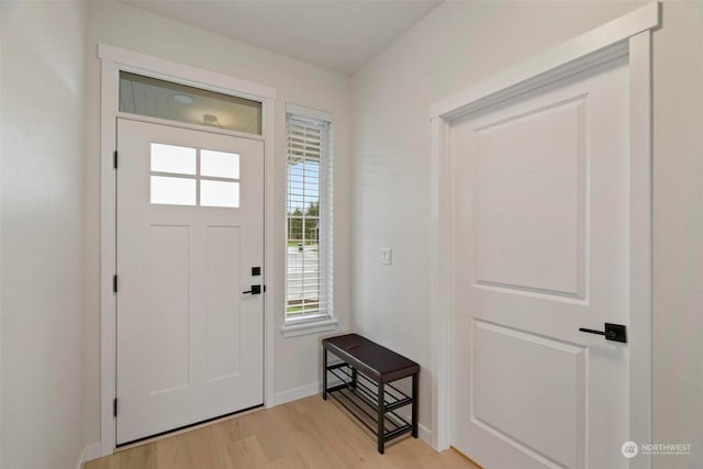 entrance foyer featuring light hardwood / wood-style floors