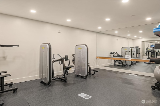 view of exercise room