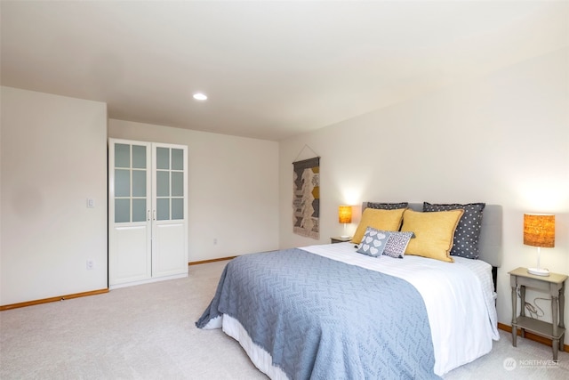 view of carpeted bedroom