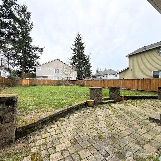 view of patio featuring a fenced backyard