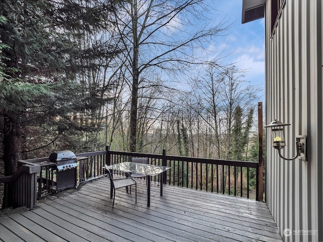 view of wooden deck