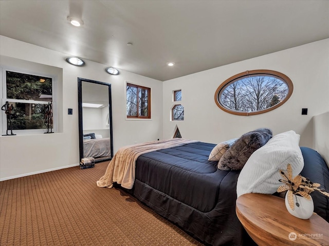 view of carpeted bedroom