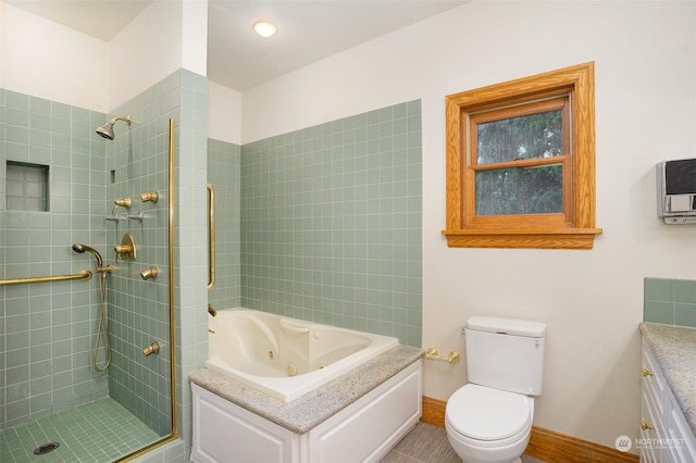 bathroom with tile patterned floors, vanity, and toilet