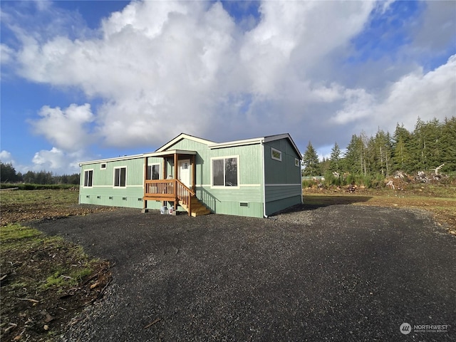 view of manufactured / mobile home