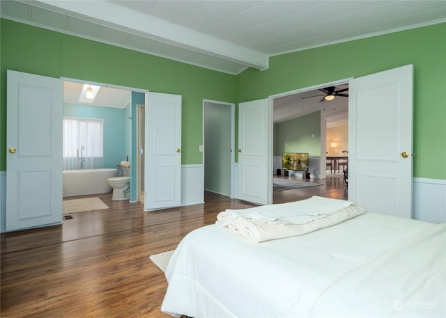 4495 Sequim Dungeness Way, Sequim, WA 98382 - bedroom featuring wood finished floors and ensuite bath