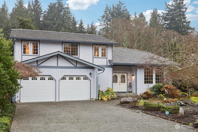 view of front of home featuring a garage