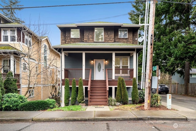 view of front of house with covered porch