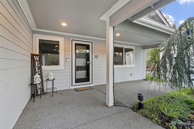 view of doorway to property