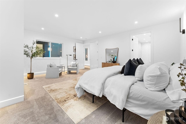 view of carpeted bedroom