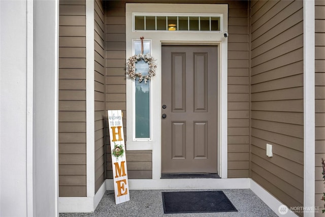 view of doorway to property