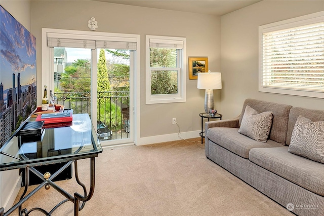 2031 42nd Ave E, Seattle, WA 98112 - living room featuring carpet floors and baseboards