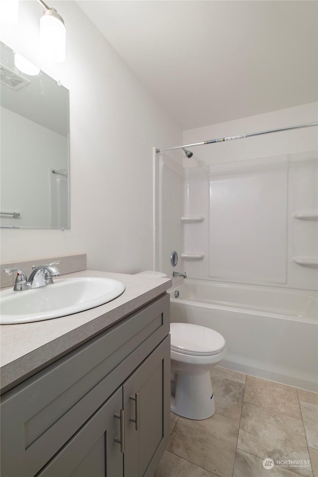 243 23rd Ave Unit 1-9, Longview, WA 98632 - bathroom featuring vanity, shower / bathtub combination, and tile patterned floors