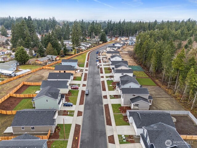 drone / aerial view featuring a residential view