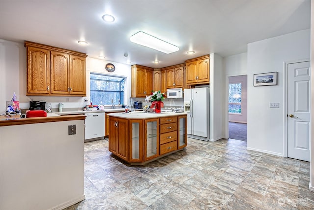 kitchen with white appliances