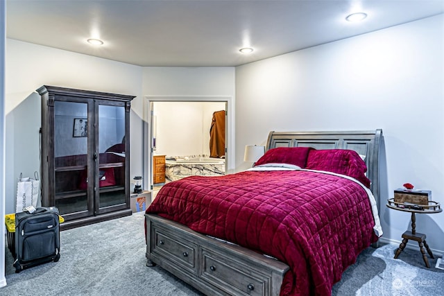 view of carpeted bedroom