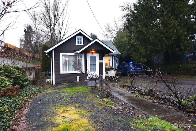 view of bungalow