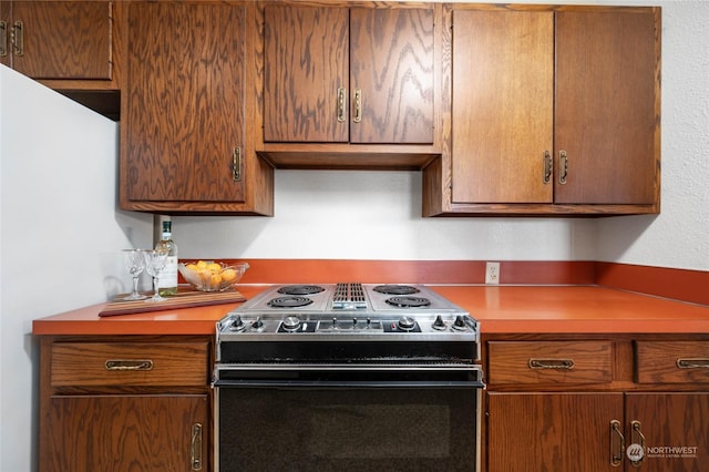 kitchen with electric range