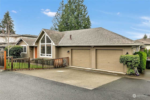 view of front of home featuring a garage