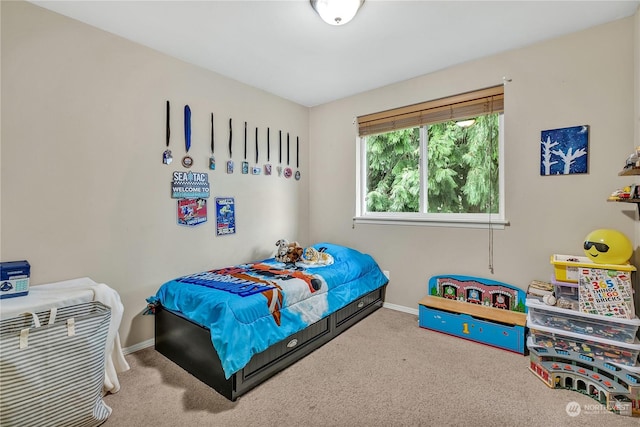 view of carpeted bedroom