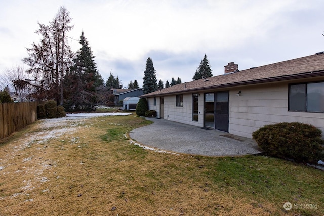 view of yard with a patio area