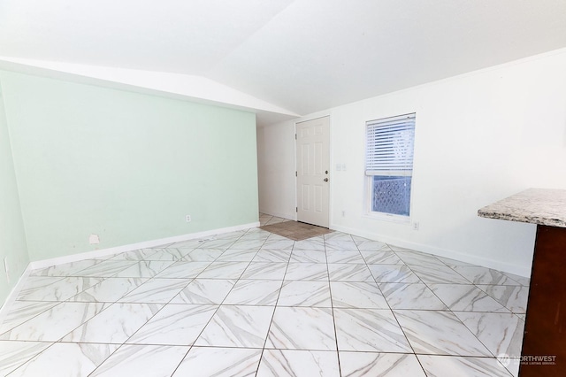 interior space with lofted ceiling