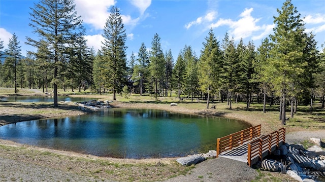 view of water feature