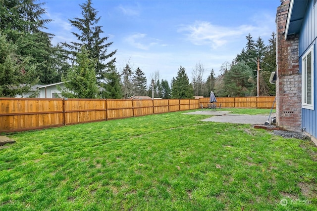 view of yard featuring a patio