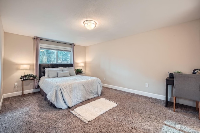 bedroom with carpet