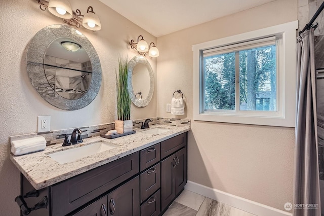 bathroom with vanity