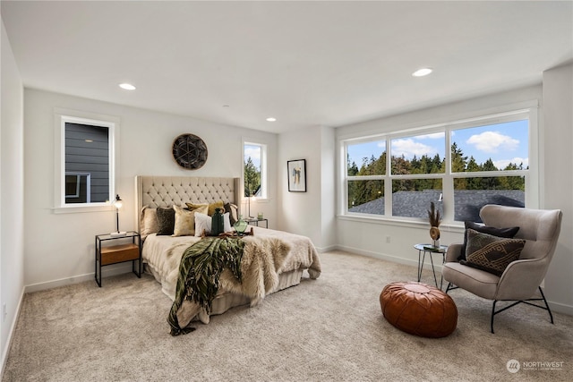 view of carpeted bedroom