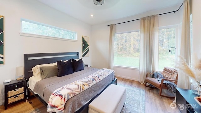 bedroom featuring hardwood / wood-style floors