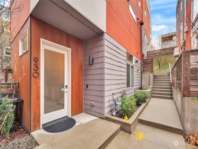 view of doorway to property