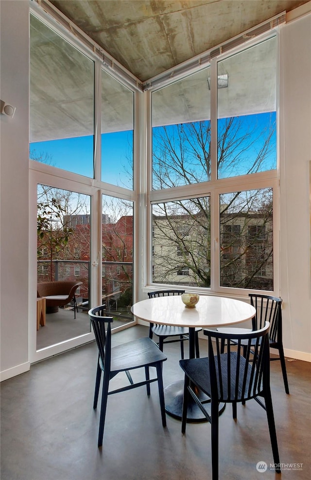 view of sunroom