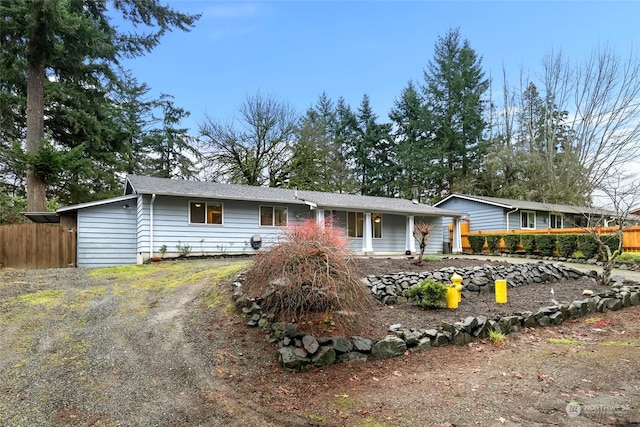 view of ranch-style house