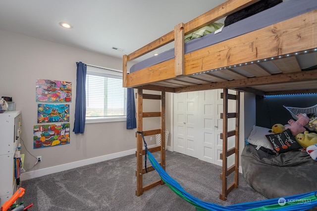 view of carpeted bedroom