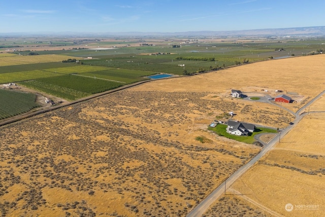 aerial view featuring a rural view