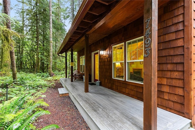 view of wooden deck