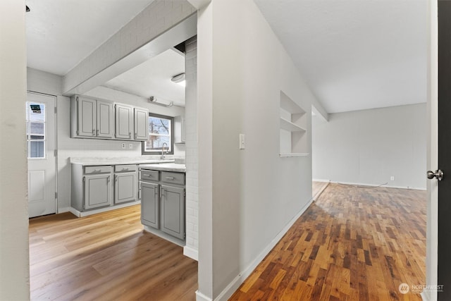 hallway featuring hardwood / wood-style floors