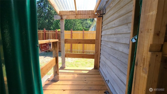 view of wooden terrace