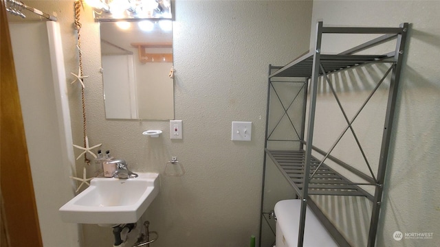 bathroom featuring toilet and sink