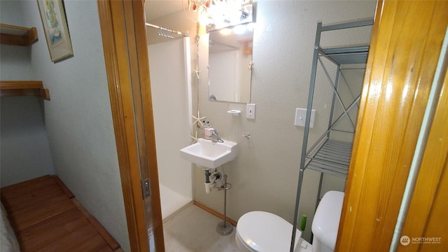 bathroom featuring toilet and sink