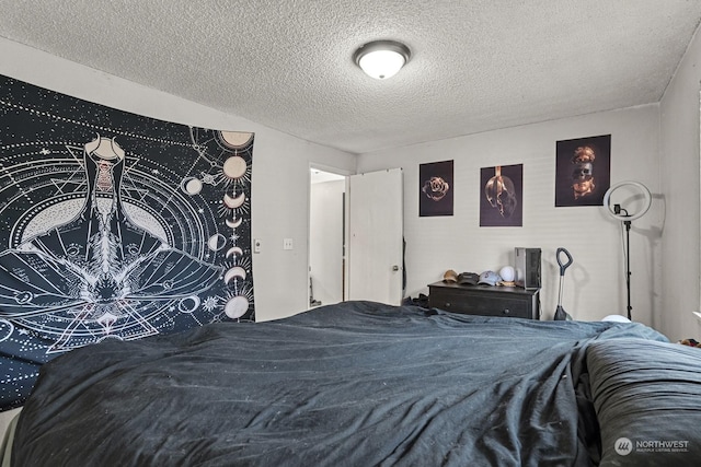 bedroom with a textured ceiling