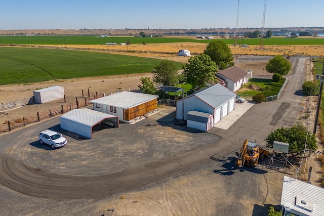 aerial view featuring a rural view