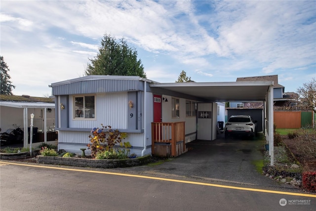 view of manufactured / mobile home