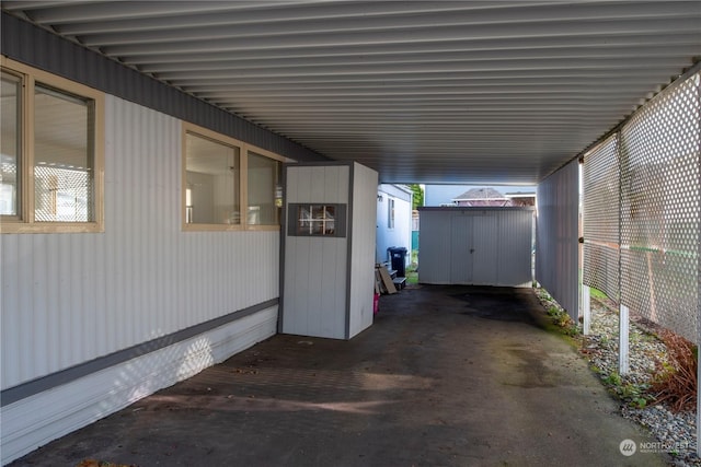 view of patio featuring a carport