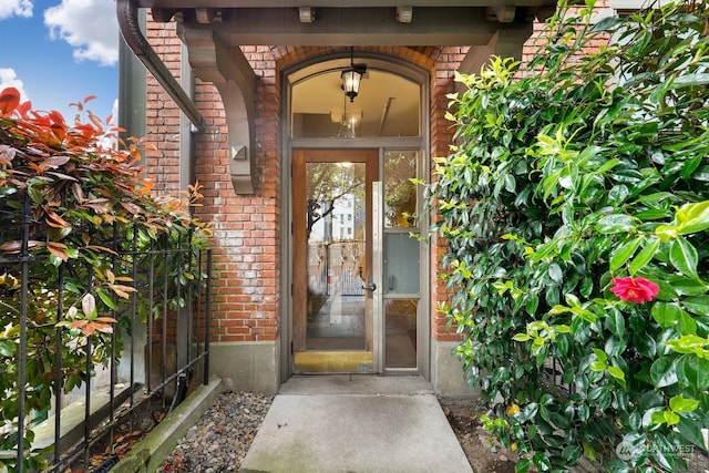 view of doorway to property