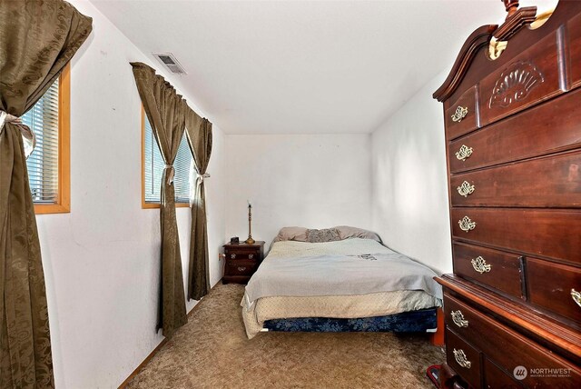 bedroom with carpet floors