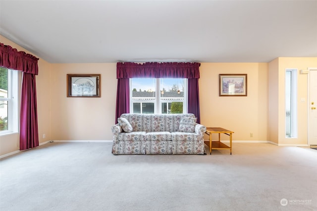 view of carpeted living room